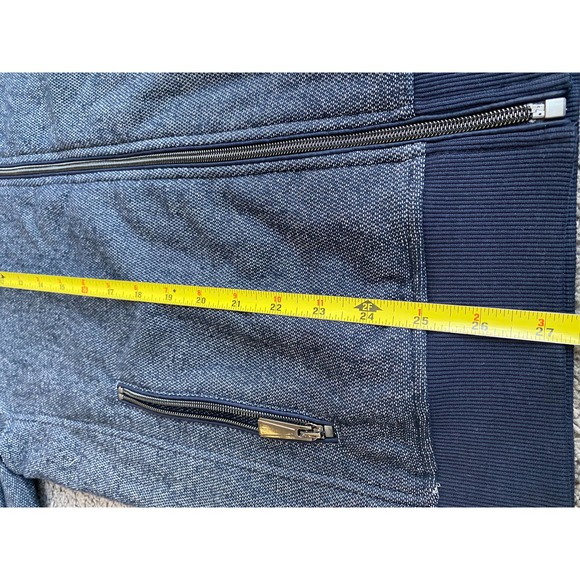 Men's RAINFOREST sheen blue fleece lined casual zip up jacket, size Medium - Picture 13 of 14